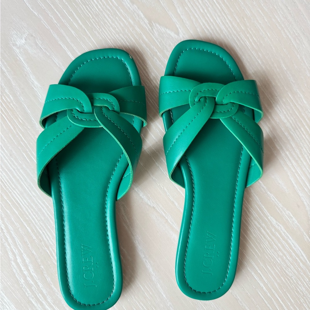J. Crew Women's Vibrant Green Knot Sandals
